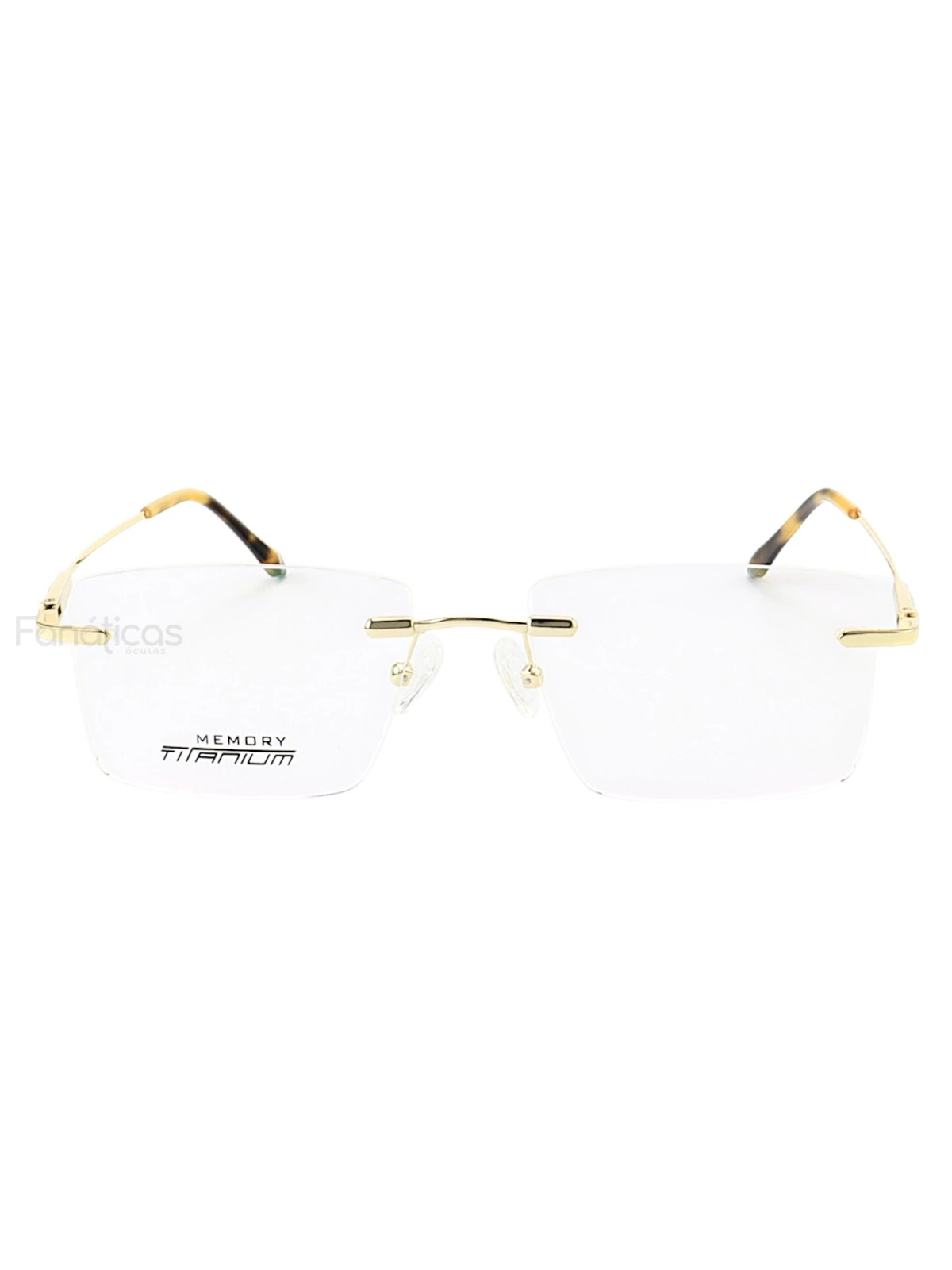 Armação de Óculos Balgriff Bucha Memory Titânio Flexivel Flutuante MT6942 Dourado