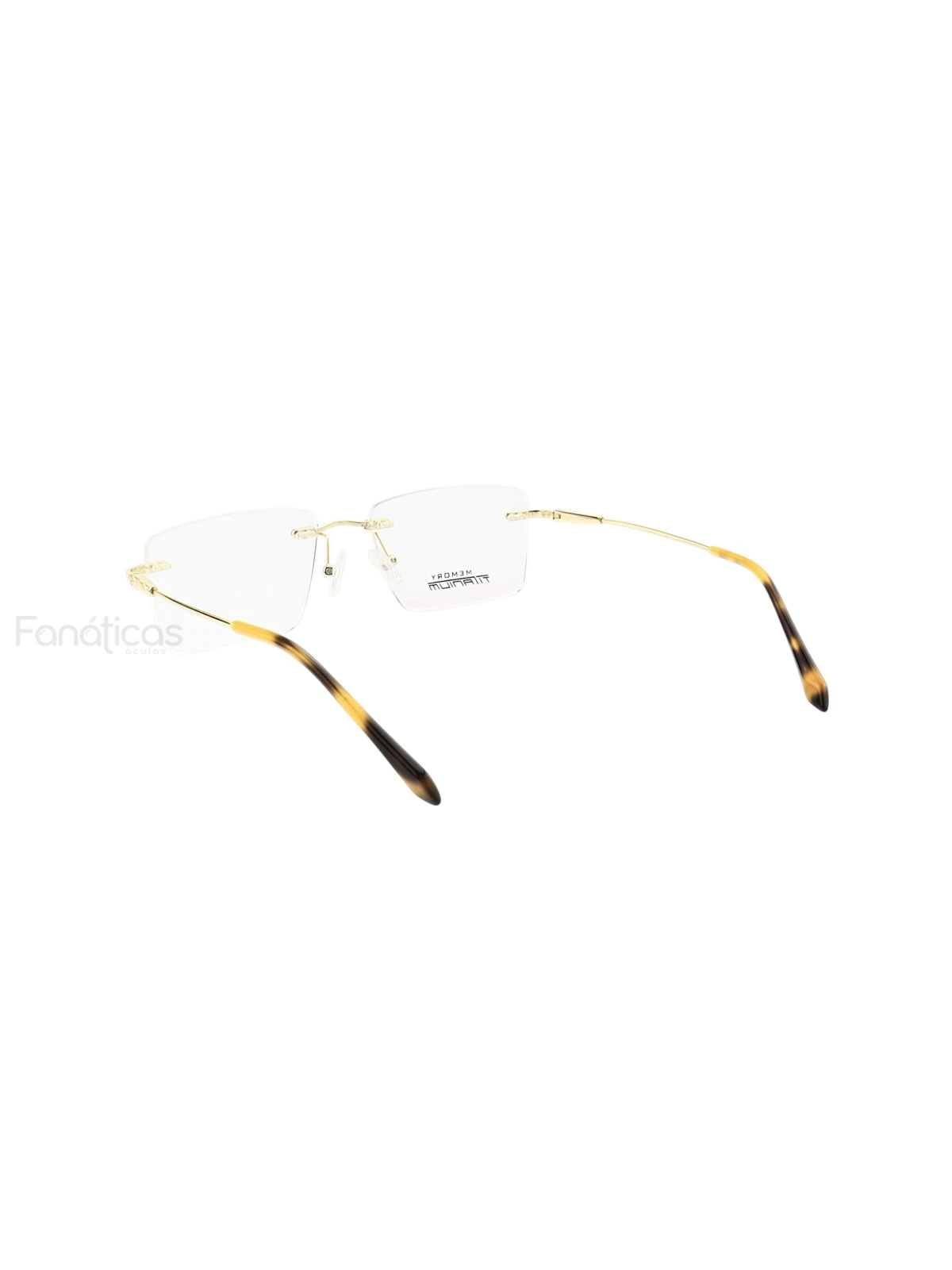 Armação de Óculos Balgriff Bucha Memory Titânio Flexivel Flutuante MT6942 Dourado