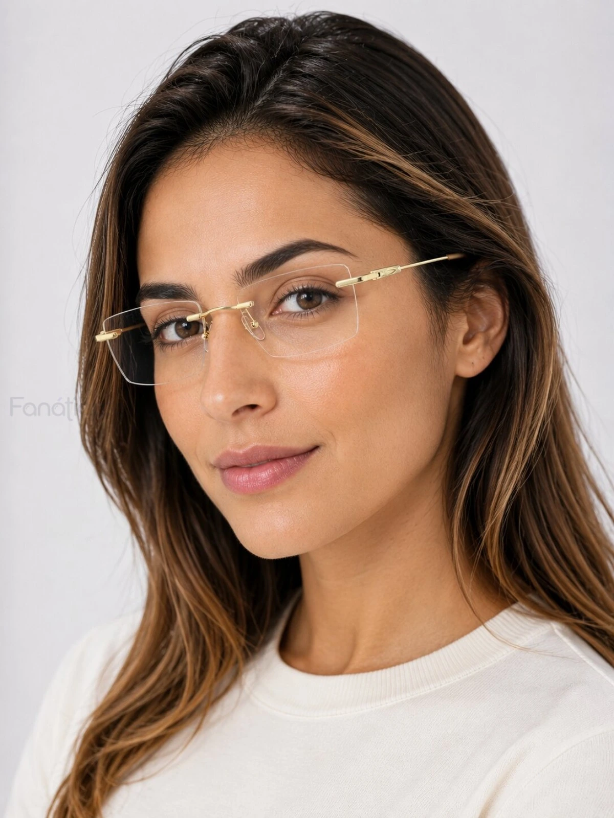 Armação de Óculos Balgriff Bucha Memory Titânio Flexivel Flutuante MT6942 Dourado