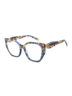 Armação de Óculos Quadrado PD18W Azul Tartaruga