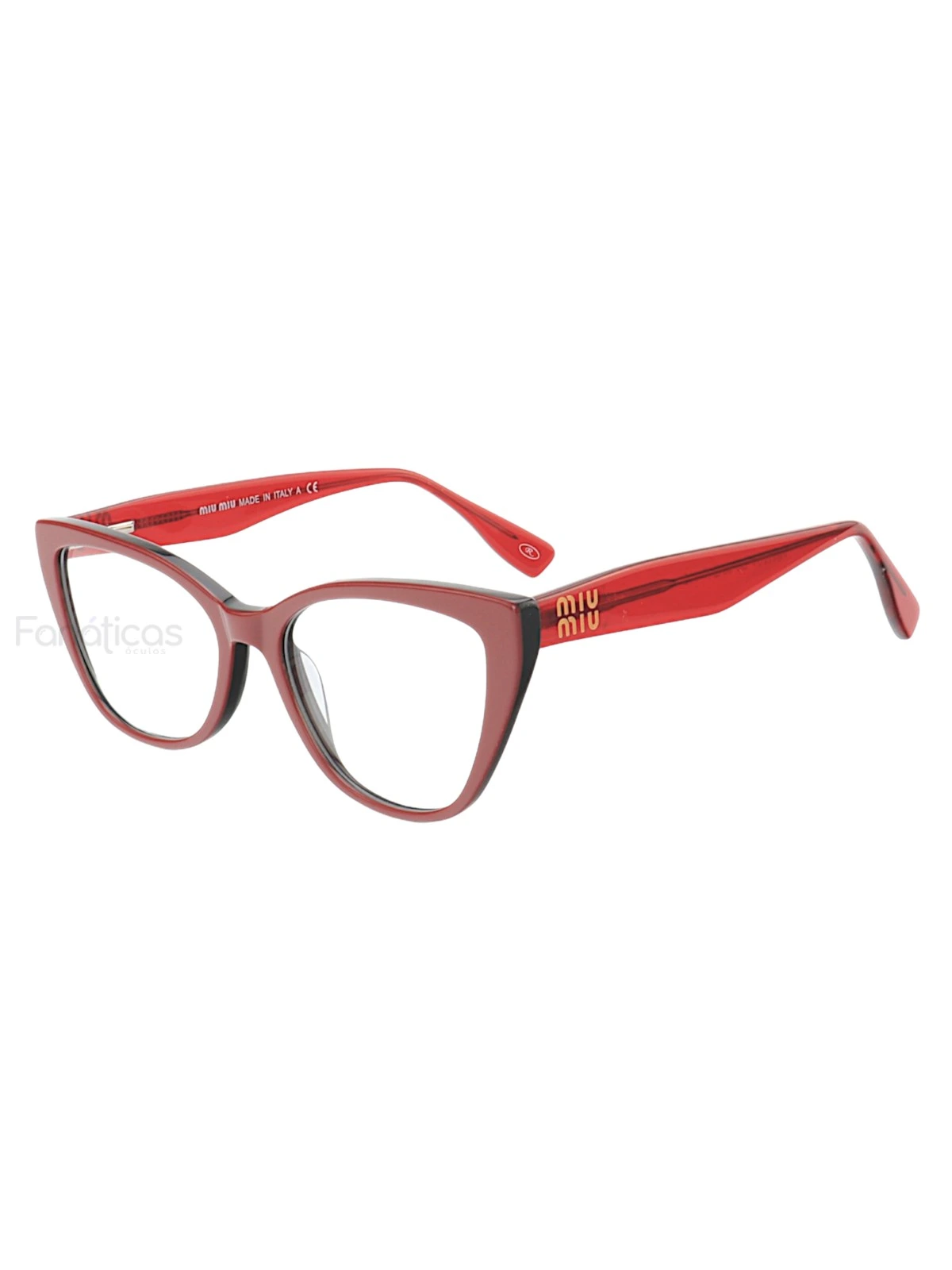 Armação de Óculos Gatinho VMV02UV Vermelho e Preto