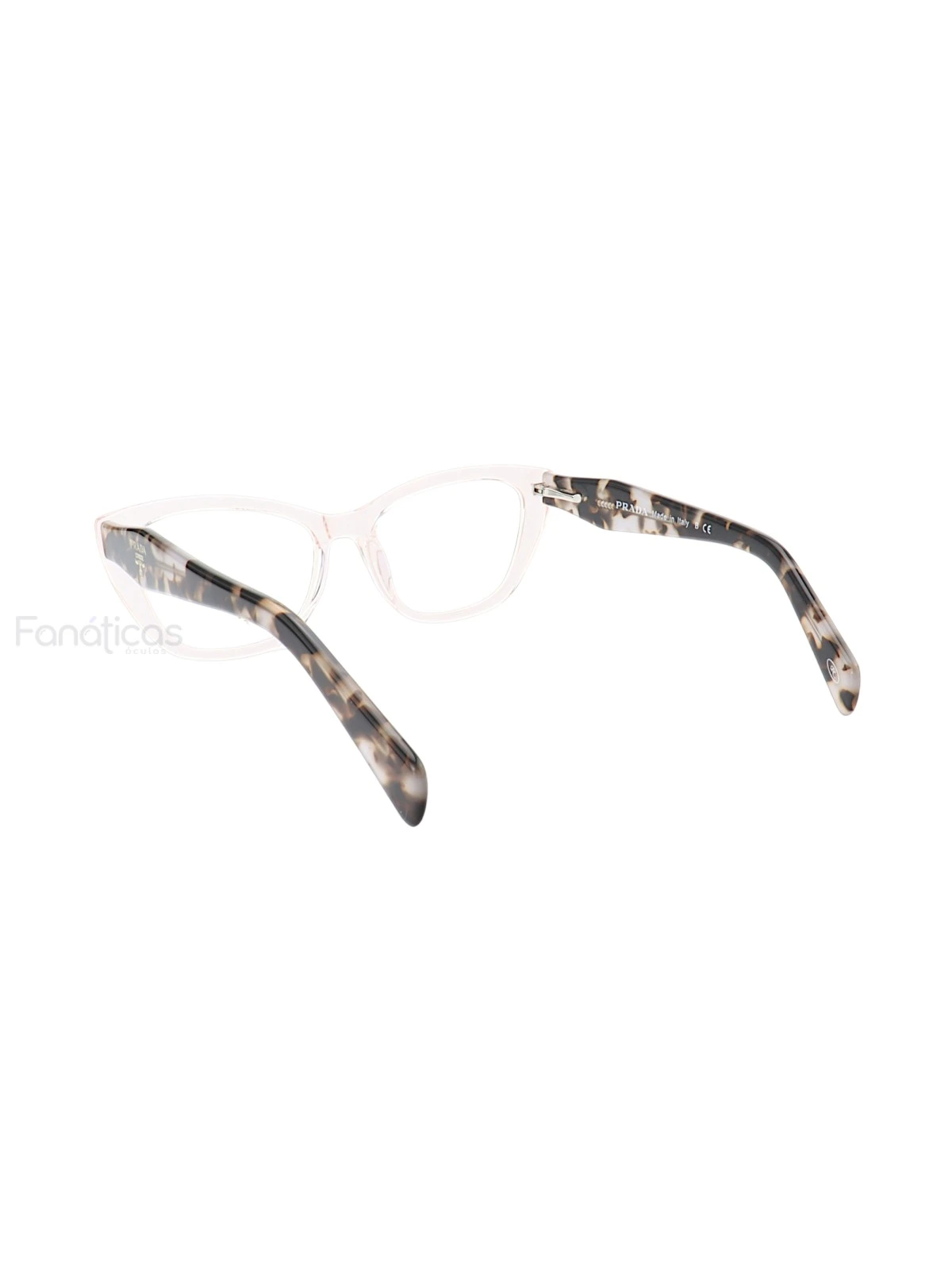 Armação de Óculos Gatinho PD102 Tartaruga Creme Transparente