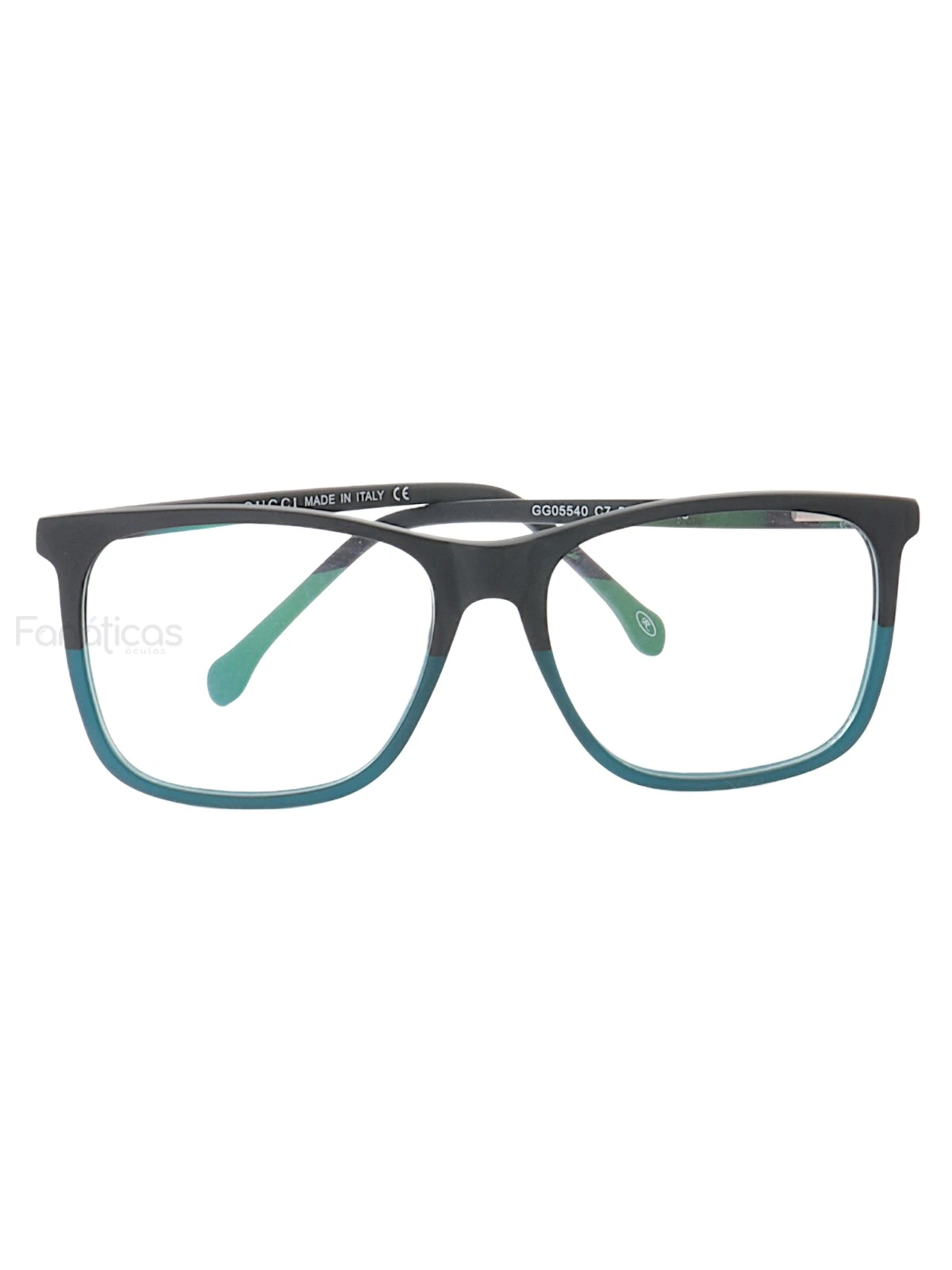 Armação de Óculos Quadrado GG05540 Preto e Verde