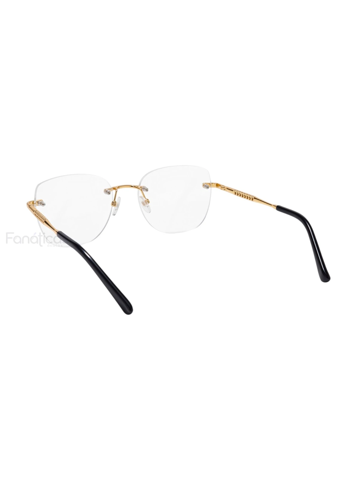 Armação de Óculos Redonda Balgriff MT8039 Dourado e Preto