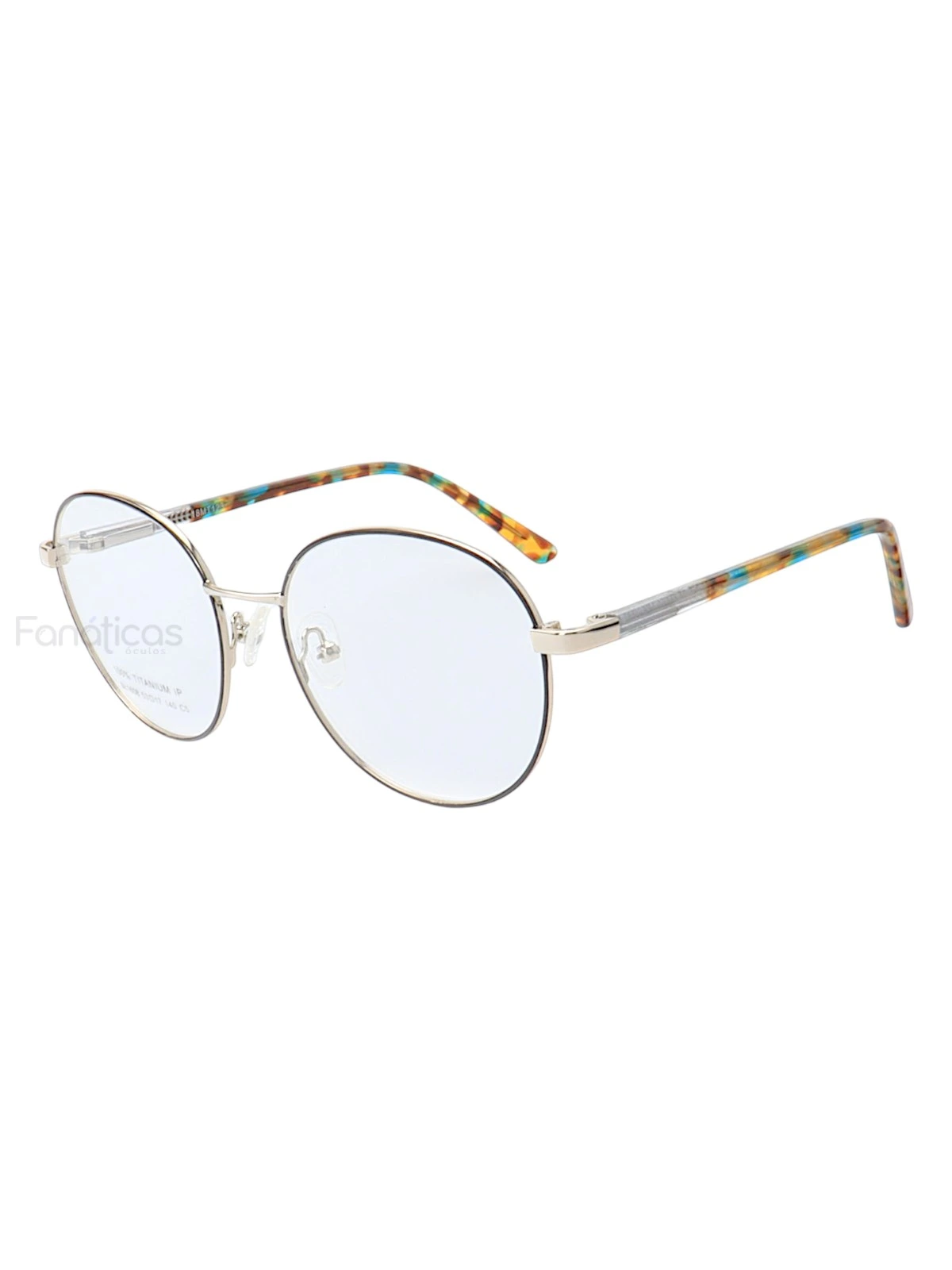 Armação de Óculos Redondo SL1608 Azul Tartaruga