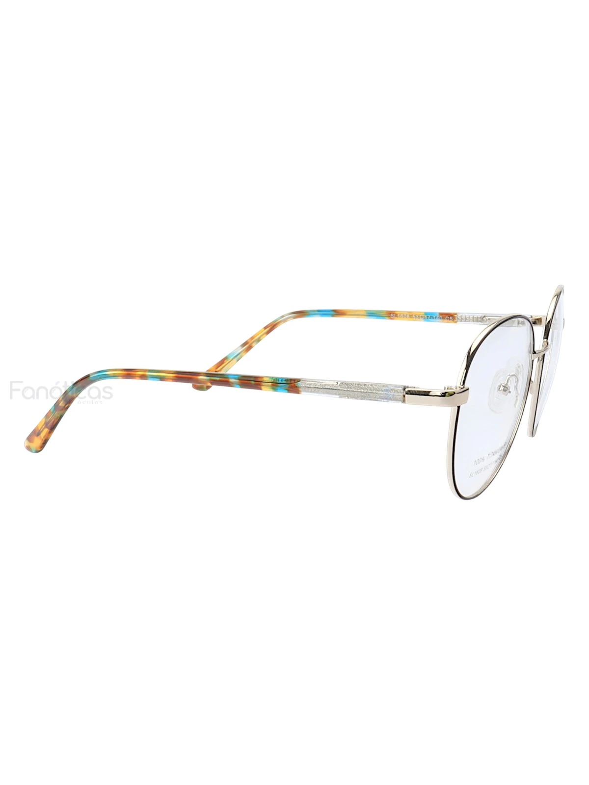 Armação de Óculos Redondo SL1608 Azul Tartaruga