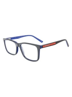 Armação de Óculos Retangular PD07 Preto e Azul