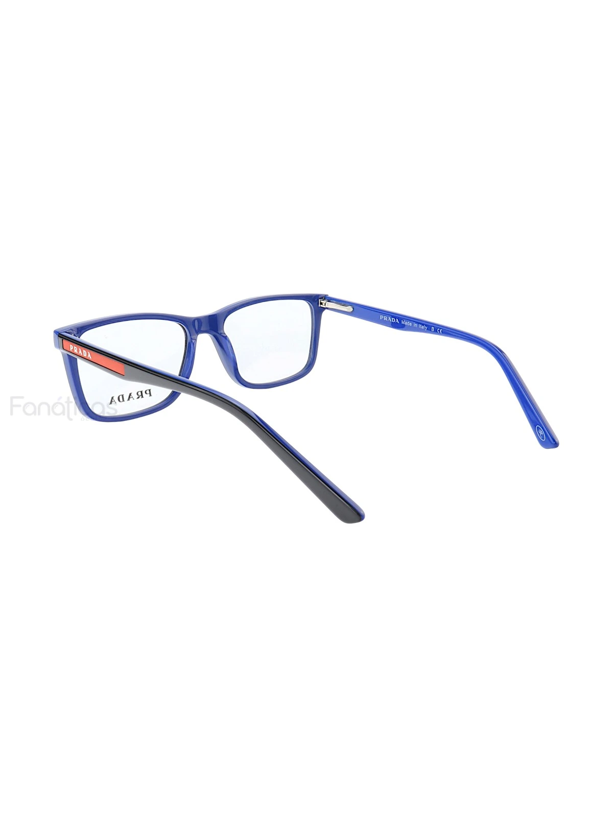 Armação de Óculos Retangular PD07 Preto e Azul