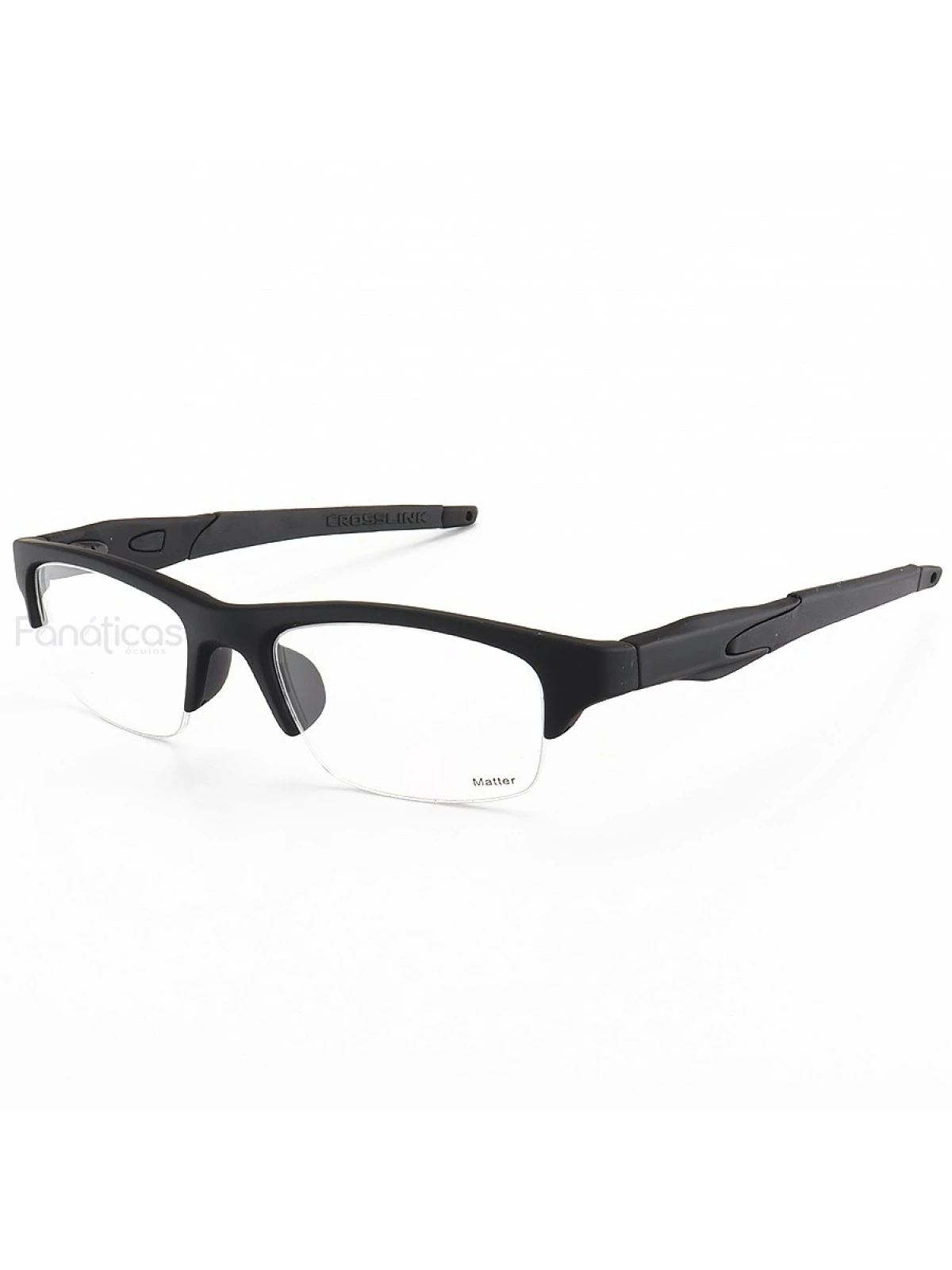 Armacao de Óculos Crosslink OX8038 Meio Aro Toda Preta