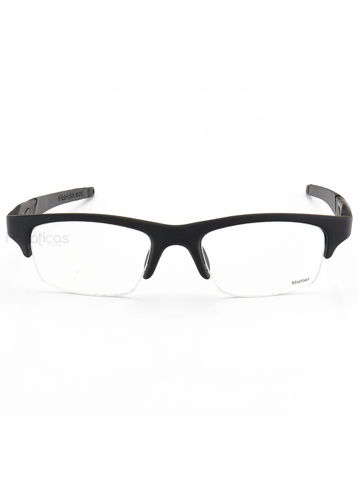 Armacao de Óculos Crosslink OX8038 Meio Aro Toda Preta