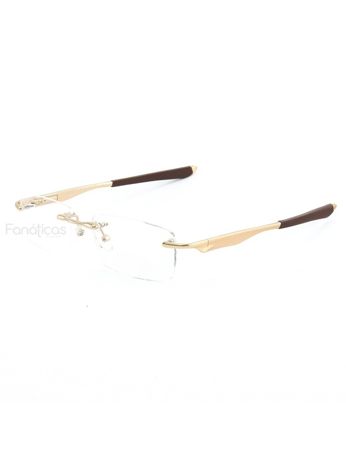 Armação de Óculos Flutuante Sem Aro Wingfold Dourado
