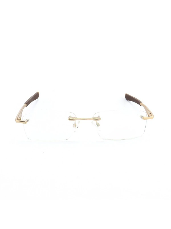 Armação de Óculos Flutuante Sem Aro Wingfold Dourado