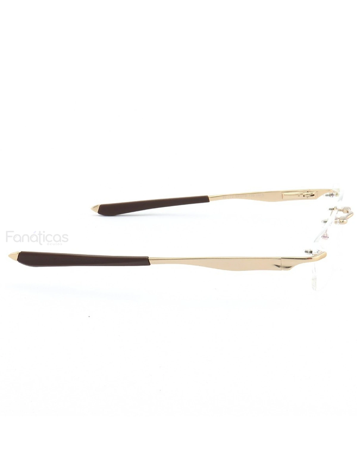 Armação de Óculos Flutuante Sem Aro Wingfold Dourado