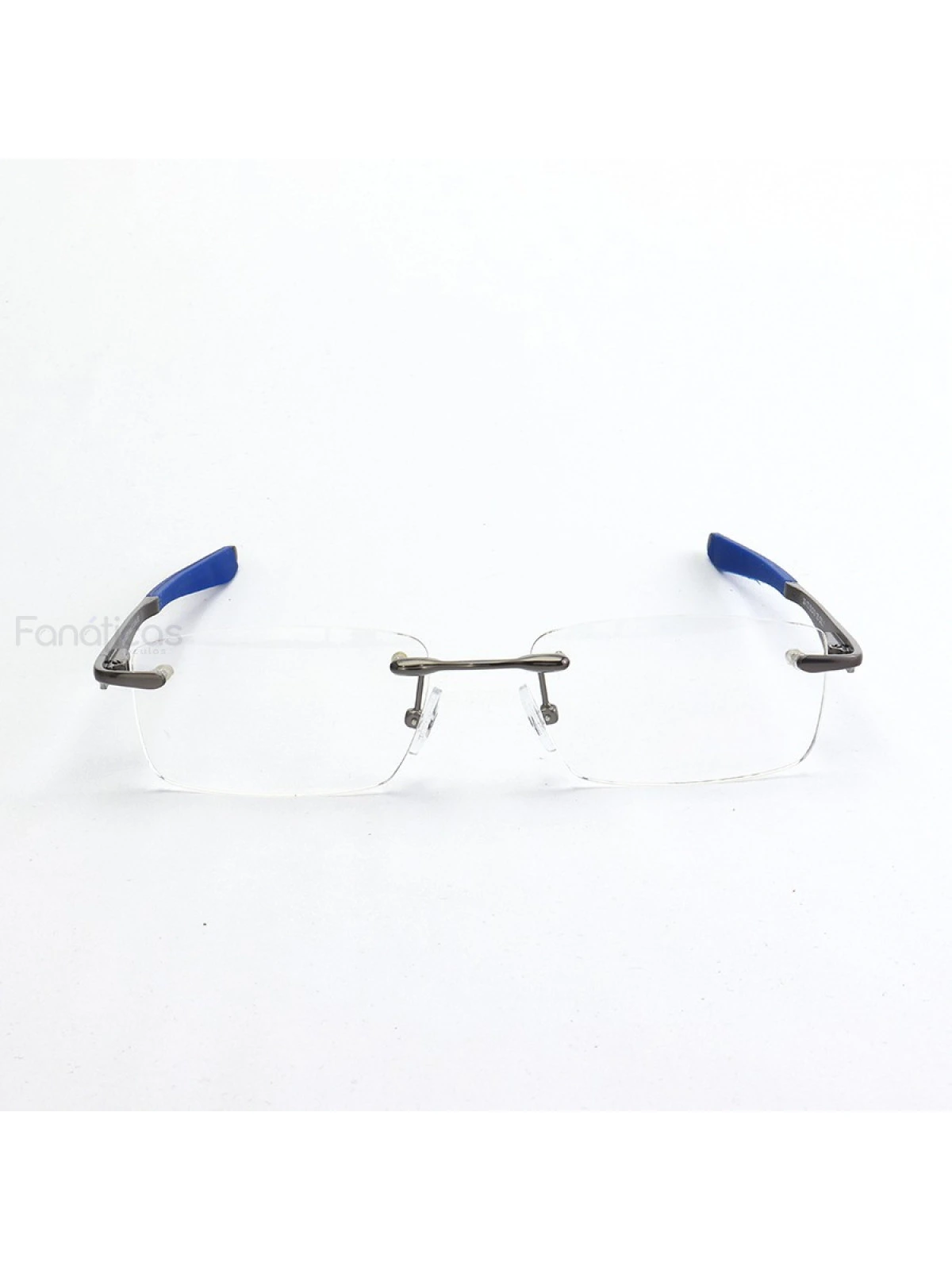Armação de Óculos Flutuante Sem Aro Wingfold Grafite Azul Dark
