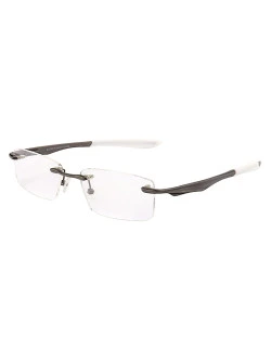 Armação de Óculos Flutuante Sem Aro Wingfold Grafite e Branco