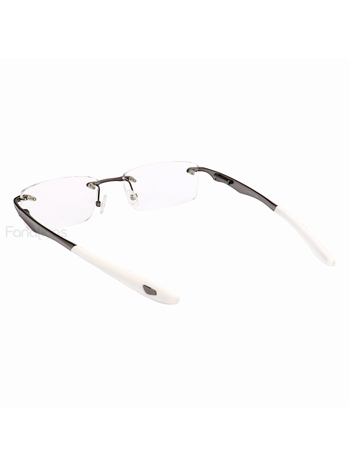 Armação de Óculos Flutuante Sem Aro Wingfold Grafite e Branco