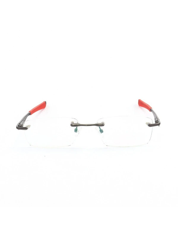 Armação de Óculos Flutuante Sem Aro Wingfold Grafite e Vermelho