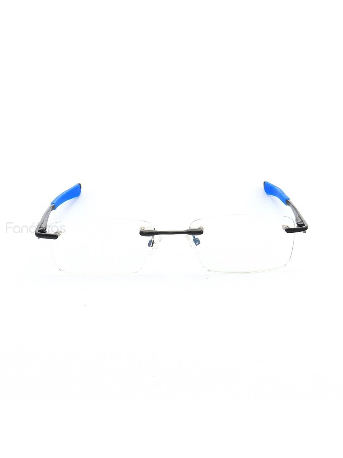 Armação de Óculos Flutuante Sem Aro Wingfold Preto e Azul Dark