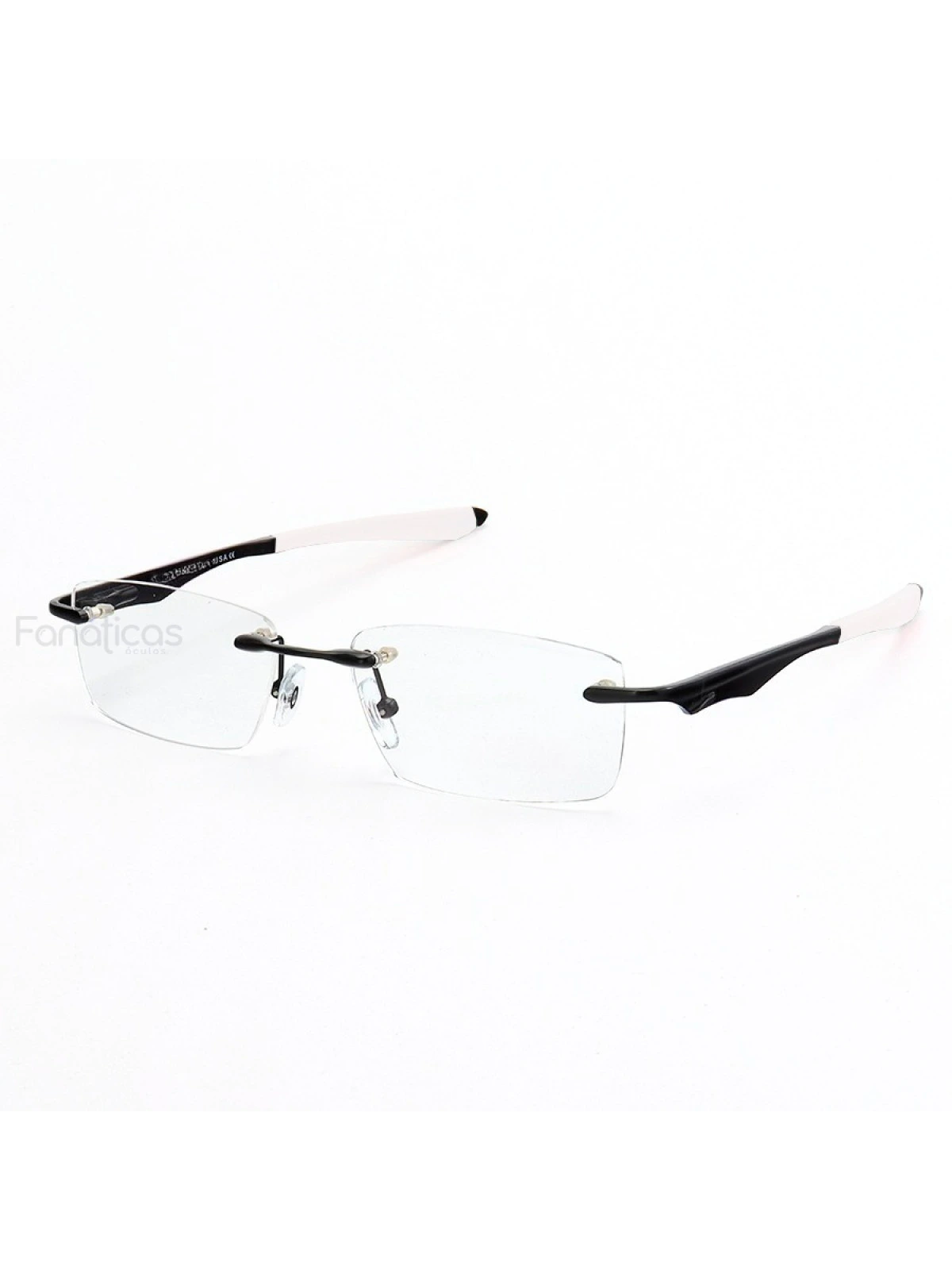Armação de Óculos Flutuante Sem Aro Wingfold Preto e Branco
