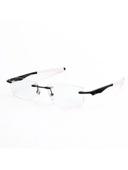 Armação de Óculos Flutuante Sem Aro Wingfold Preto e Branco
