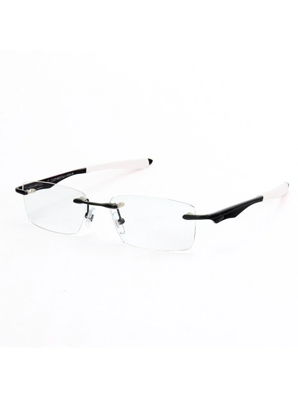 Armação de Óculos Flutuante Sem Aro Wingfold Preto e Branco
