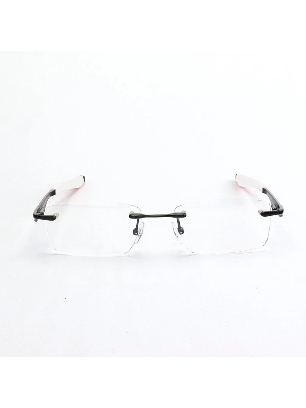Armação de Óculos Flutuante Sem Aro Wingfold Preto e Branco