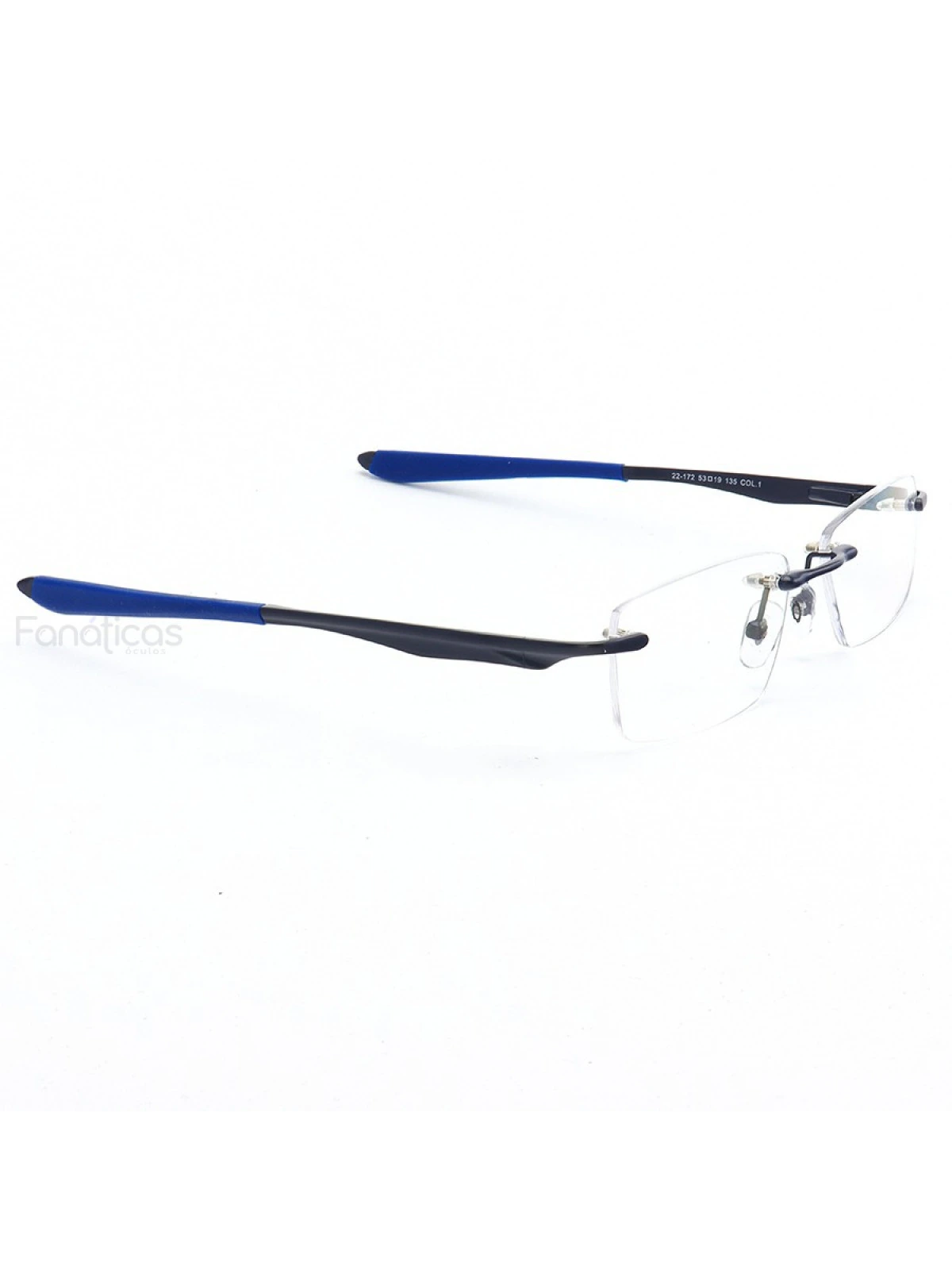 Armação de Óculos Flutuante Sem Aro Wingfold Todo Azul