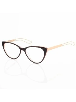 Armação de Óculos Gatinho CD 80633 Preto e Rosa