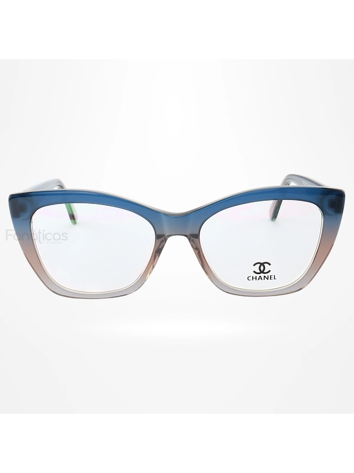Armação de Óculos Gatinho CH3340 Azul Degrade