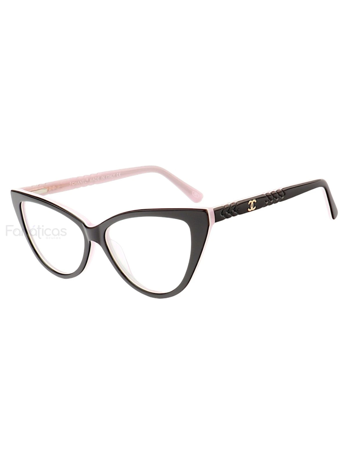 Armação de Óculos Gatinho CH5354 Preto e Rosa