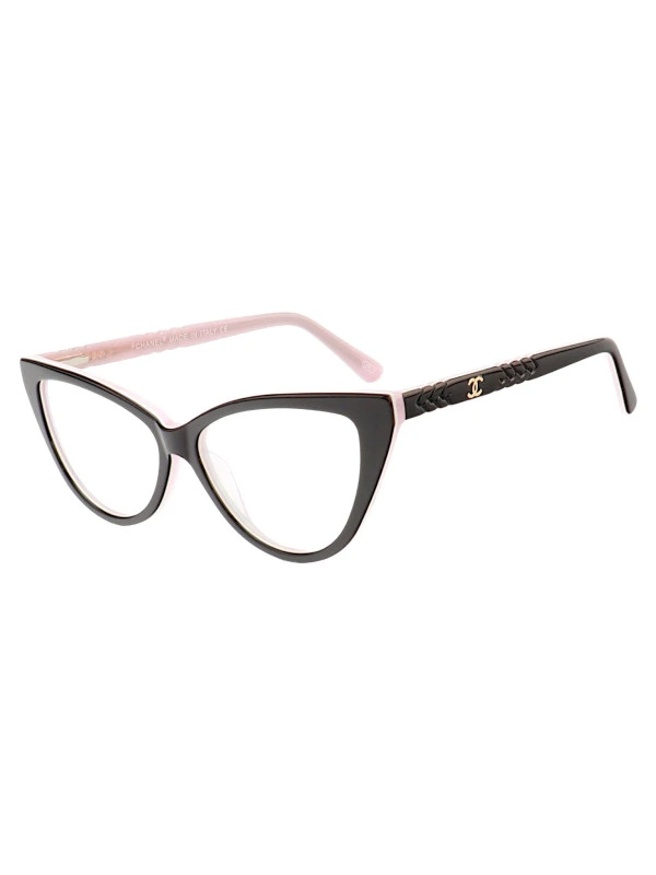 Armação de Óculos Gatinho CH5354 Preto e Rosa
