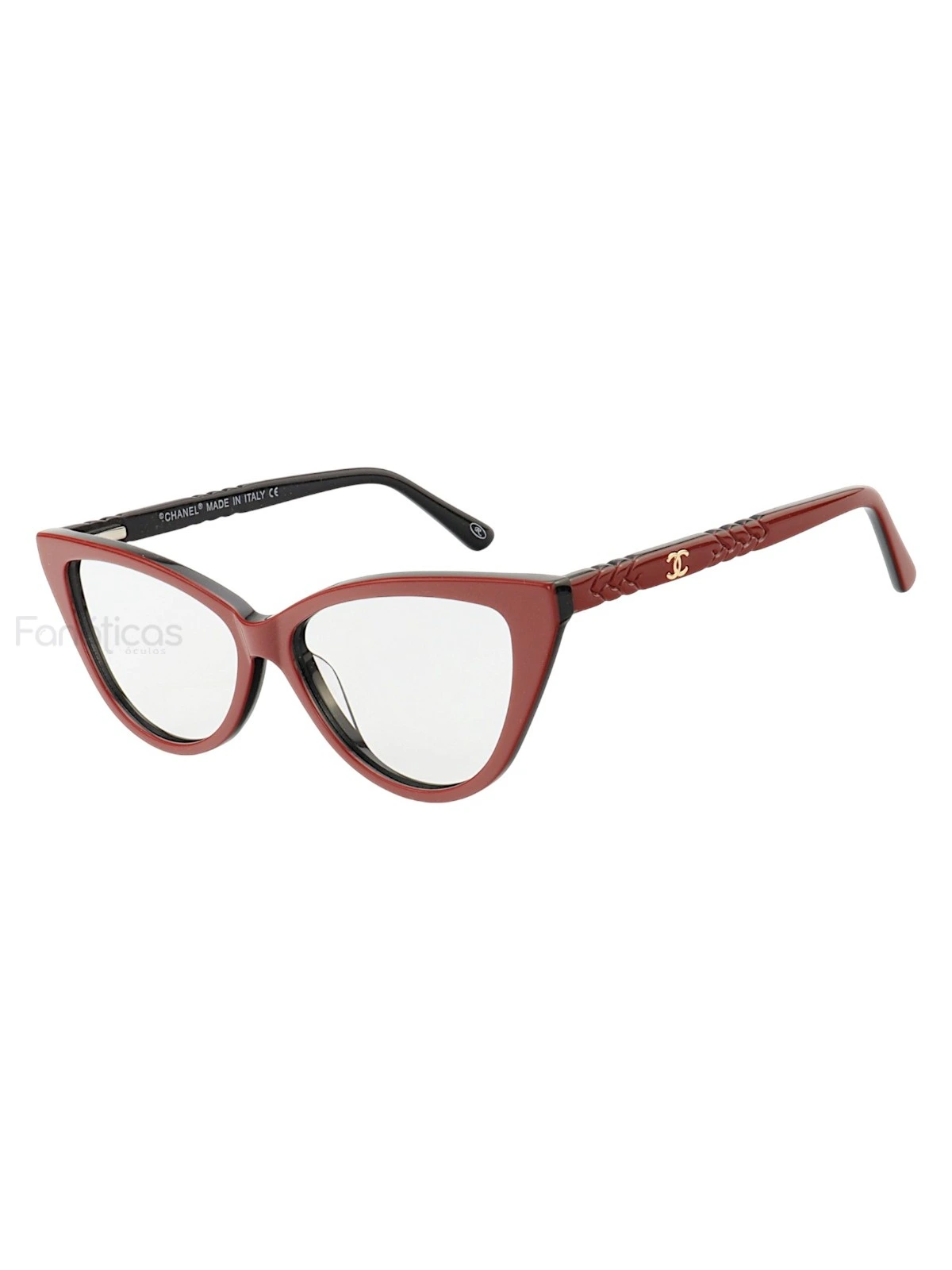 Armação de Óculos Gatinho CH5354 Vermelho e Preto