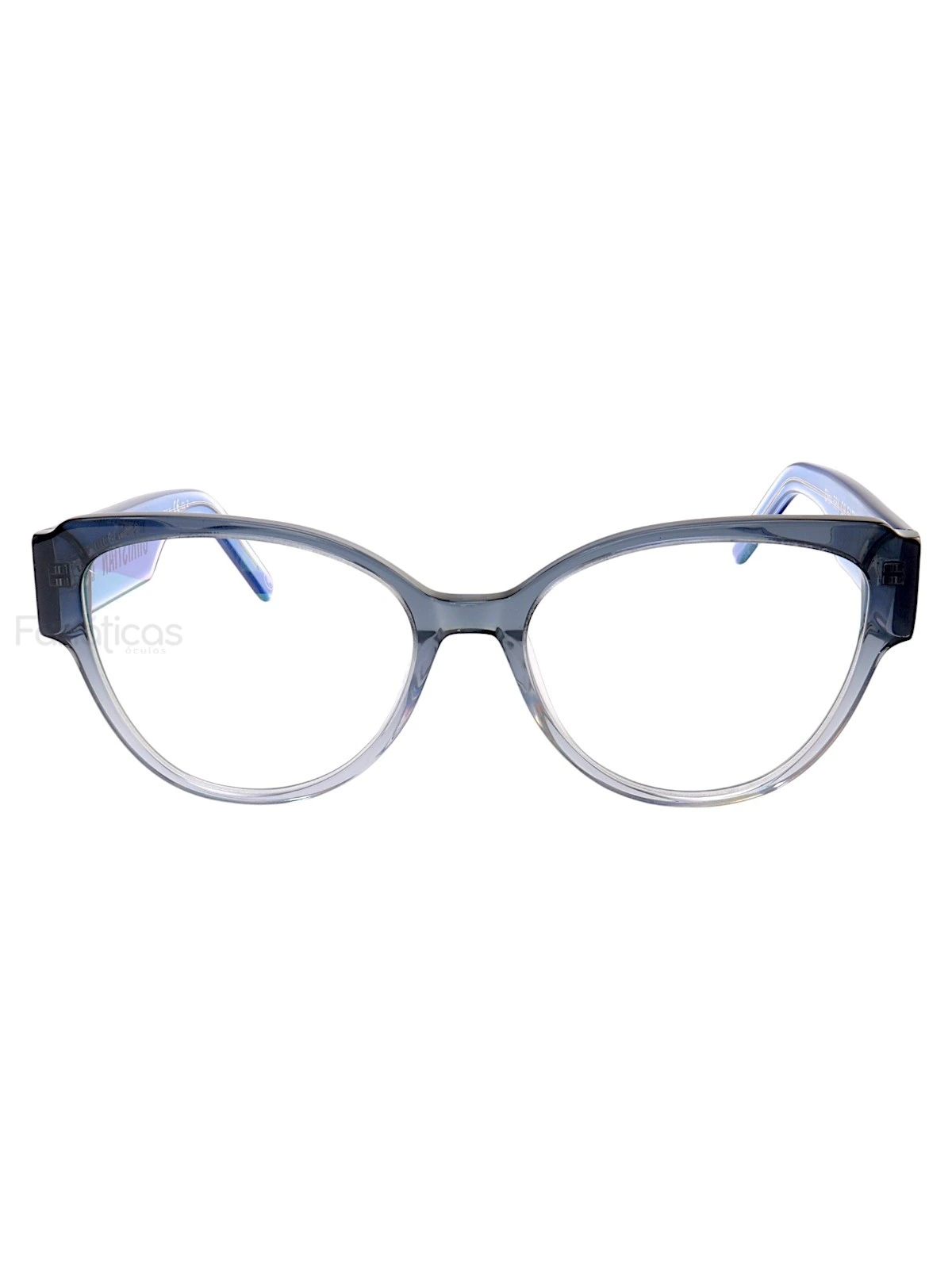 Armação de Óculos Gatinho D584 Azul Degrade Translucida