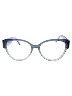Armação de Óculos Gatinho D584 Azul Degrade Translucida