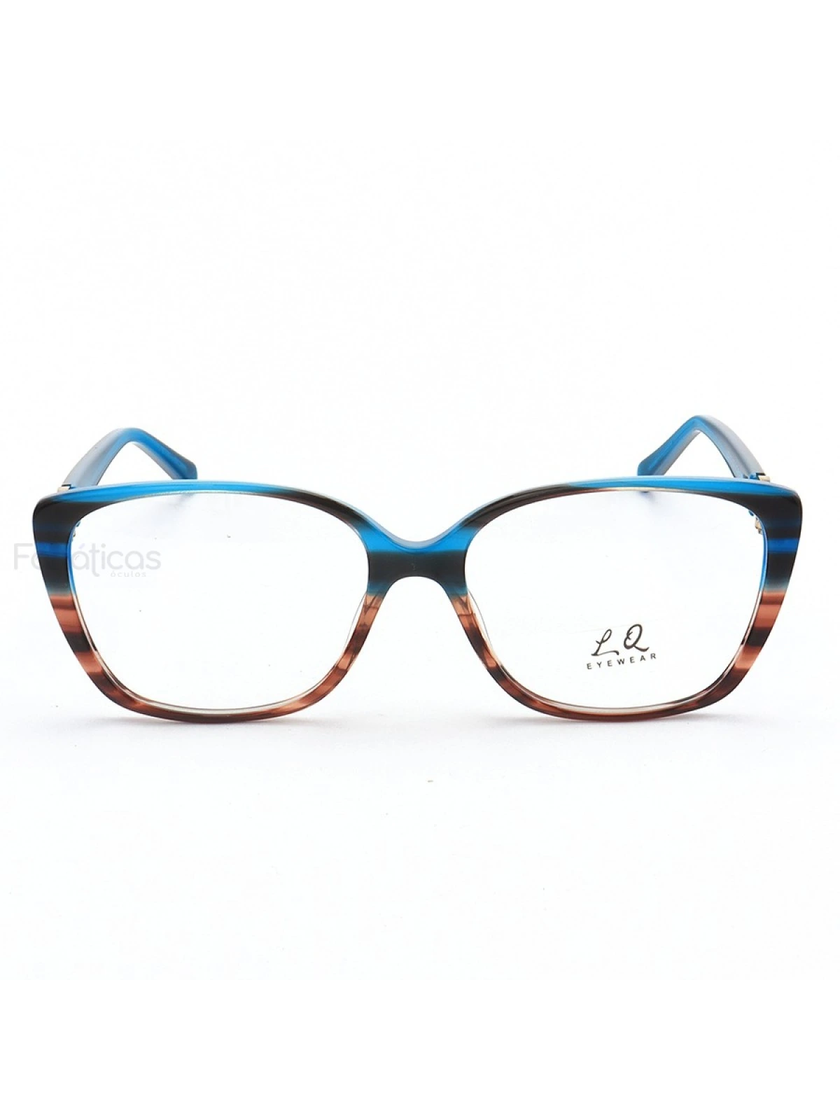 Armação de Óculos Gatinho LQ0139 Azul Degrade