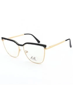 Armação de Óculos Gatinho LQ95288 Dourado e Preto
