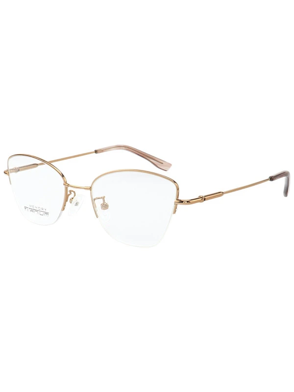 Armação de Óculos Gatinho Memory Titanium MT6932 Bronze