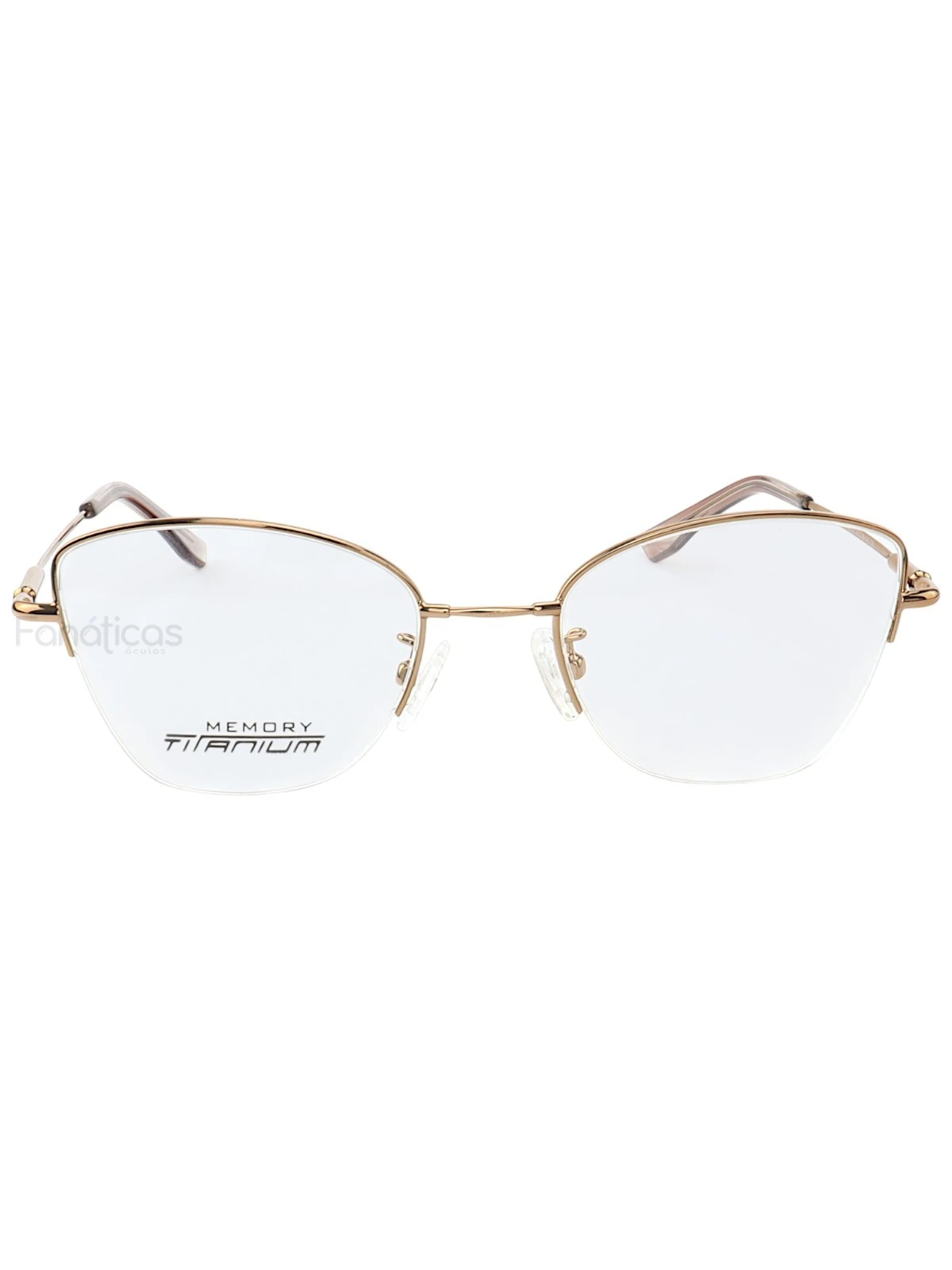 Armação de Óculos Gatinho Memory Titanium MT6932 Bronze