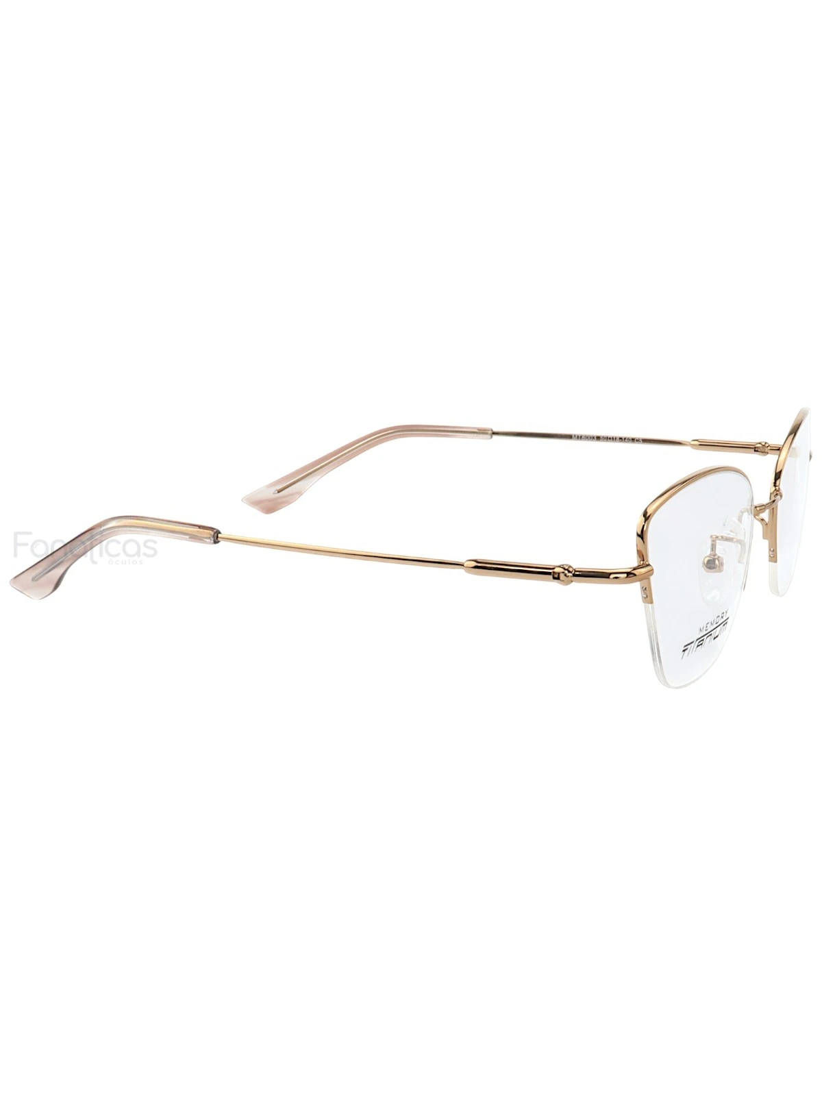 Armação de Óculos Gatinho Memory Titanium MT6932 Bronze