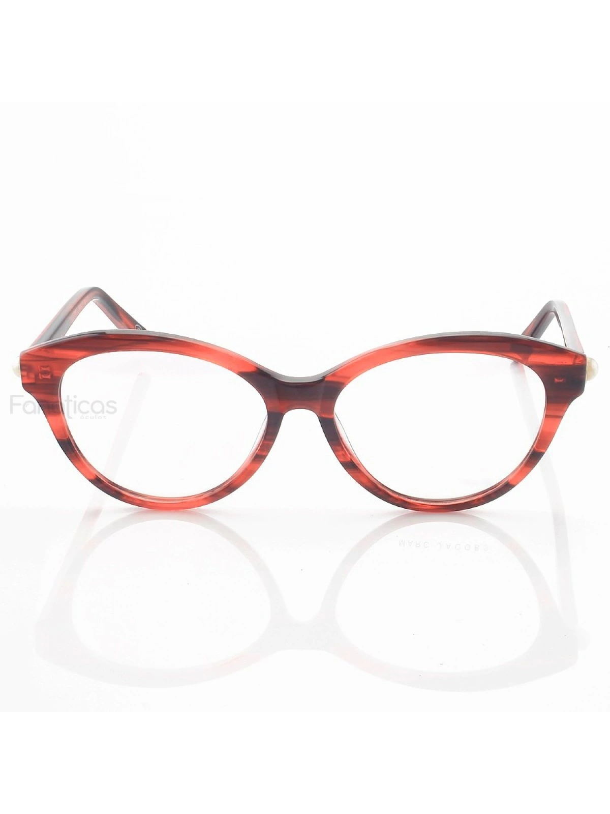 Armação de Oculos Gatinho Mj25 Rosa Rajado