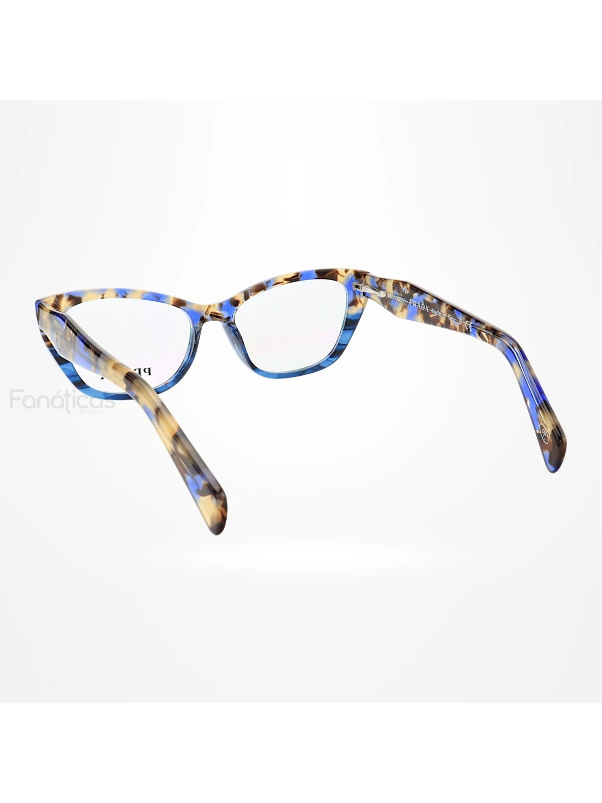 Armação de Óculos Gatinho PD102 Azul Tartaruga