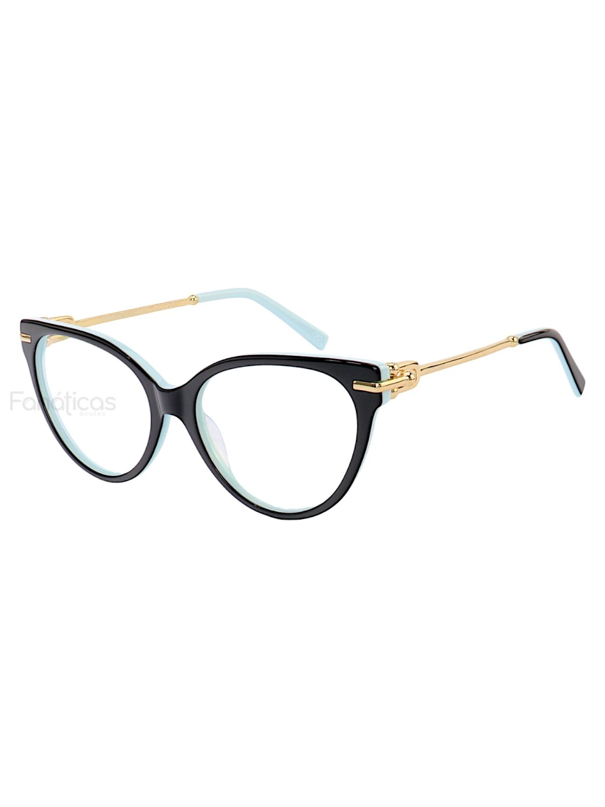 Armação de Óculos Gatinho TF3051 Preto e Azul
