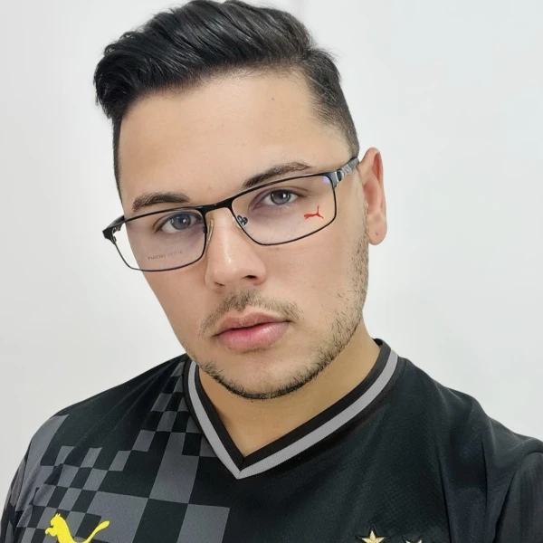 Armação de Óculos Retangular Puma PM15365 C1-1 Preto e Vermelho