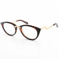 Armação de Óculos Gatinho Orchidea FF0118 Marrom Tartaruga
