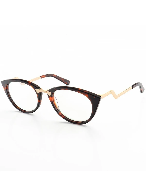 Armação de Óculos Gatinho Orchidea FF0118 Marrom Tartaruga