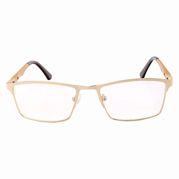 Armação de Óculos Masculina FN9127 Metal Titanium Dourado