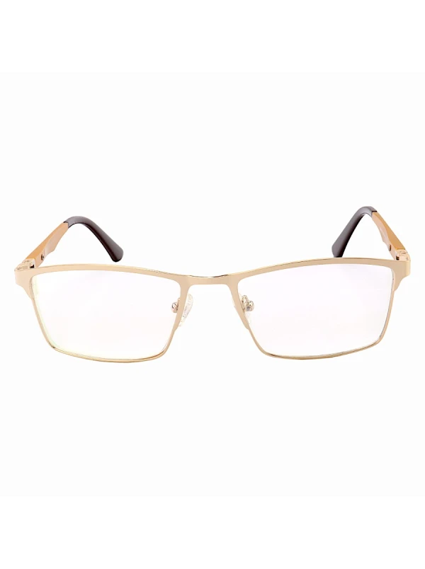 Armação de Óculos Masculina FN9127 Metal Titanium Dourado