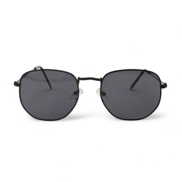 Hexagonal Armação Preto e Lente Preta