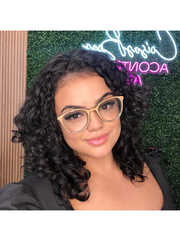 Armação de Óculos Redonda Marta JX006 Nude