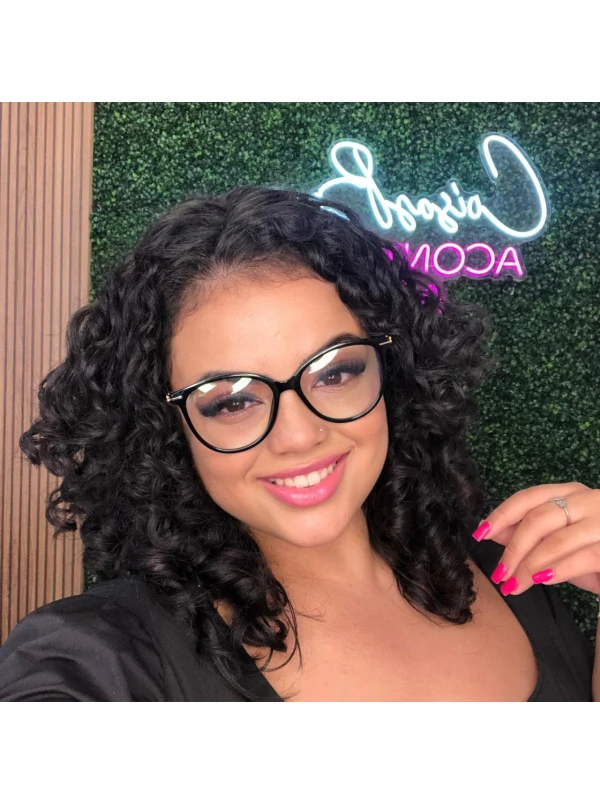 Armação de Óculos Redonda Venuch 68123 Preto